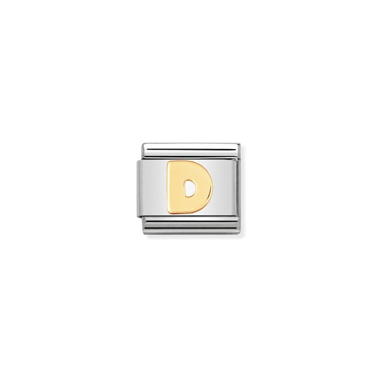 Nomination letter D charm, with 18ct YG._0