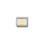Nomination letter E charm, with 18ct YG._0
