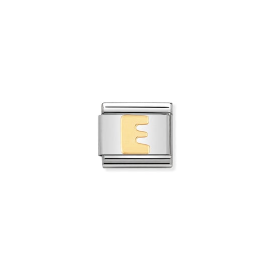 Nomination letter E charm, with 18ct YG._0