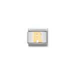 Nomination letter R charm, with 18ct YG._0