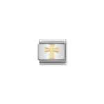 Nomination Cross Charm S/Steel and 18ct_0