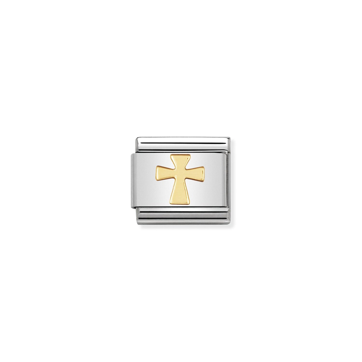 Nomination Cross Charm S/Steel and 18ct_0
