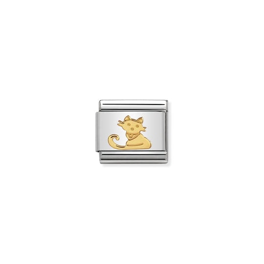 Nomination Cat Charm S/Steel and 18ct_0