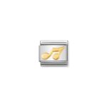 Nomination Music Note Charm S/Steel and 18ct_0