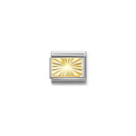 Nomination Etched Plate Charm S/Steel and 18ct_0