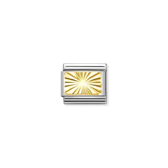 Nomination Etched Plate Charm S/Steel and 18ct_0