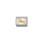Nomination Galloping Horses Charm S/Steel and 18ct_0