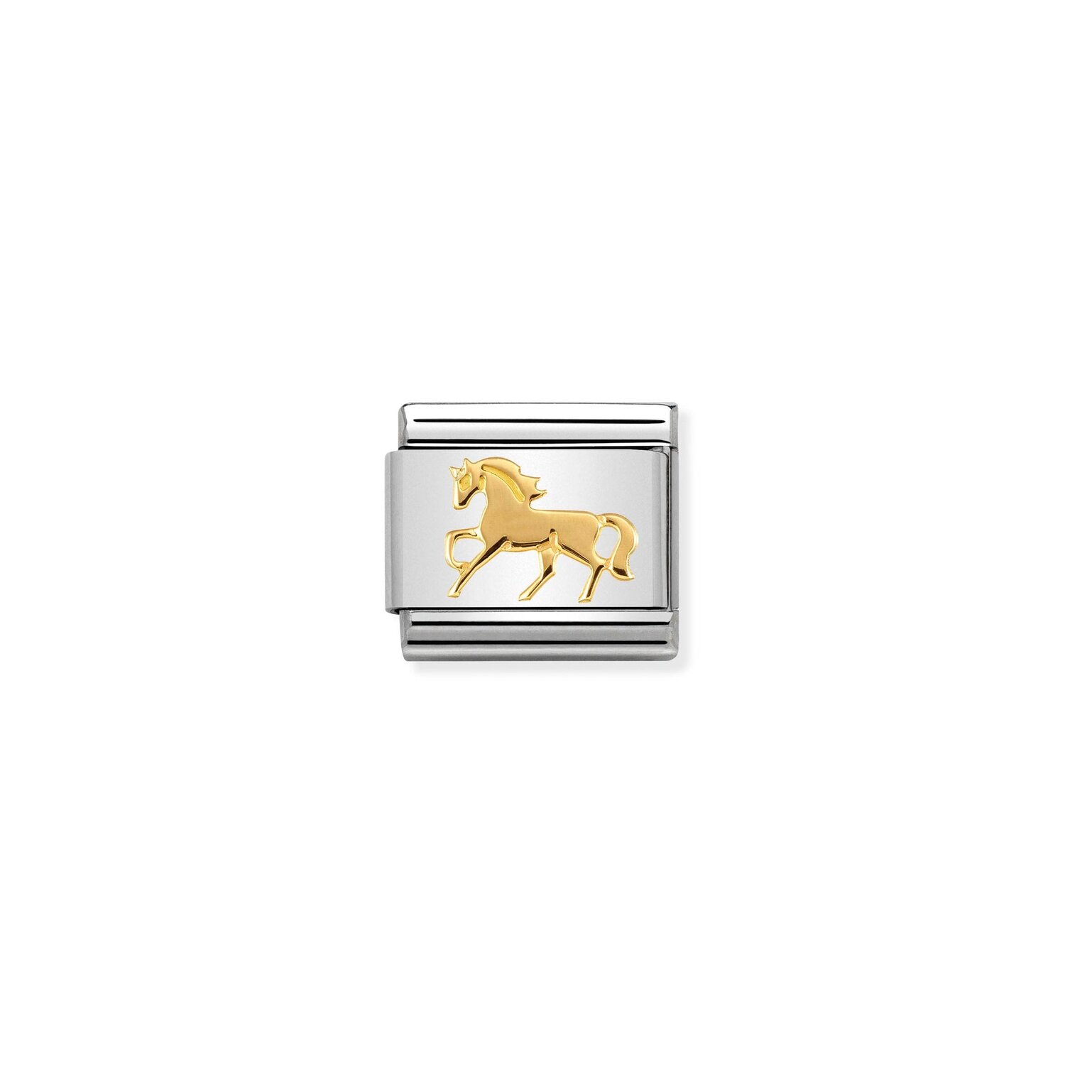 Nomination Galloping Horses Charm S/Steel and 18ct_0