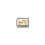 Nomination Horse With Rider Charm S/Steel and 18ct_0