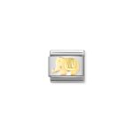 Nomination Etched Elephant Charm S/Steel and 18ct_0