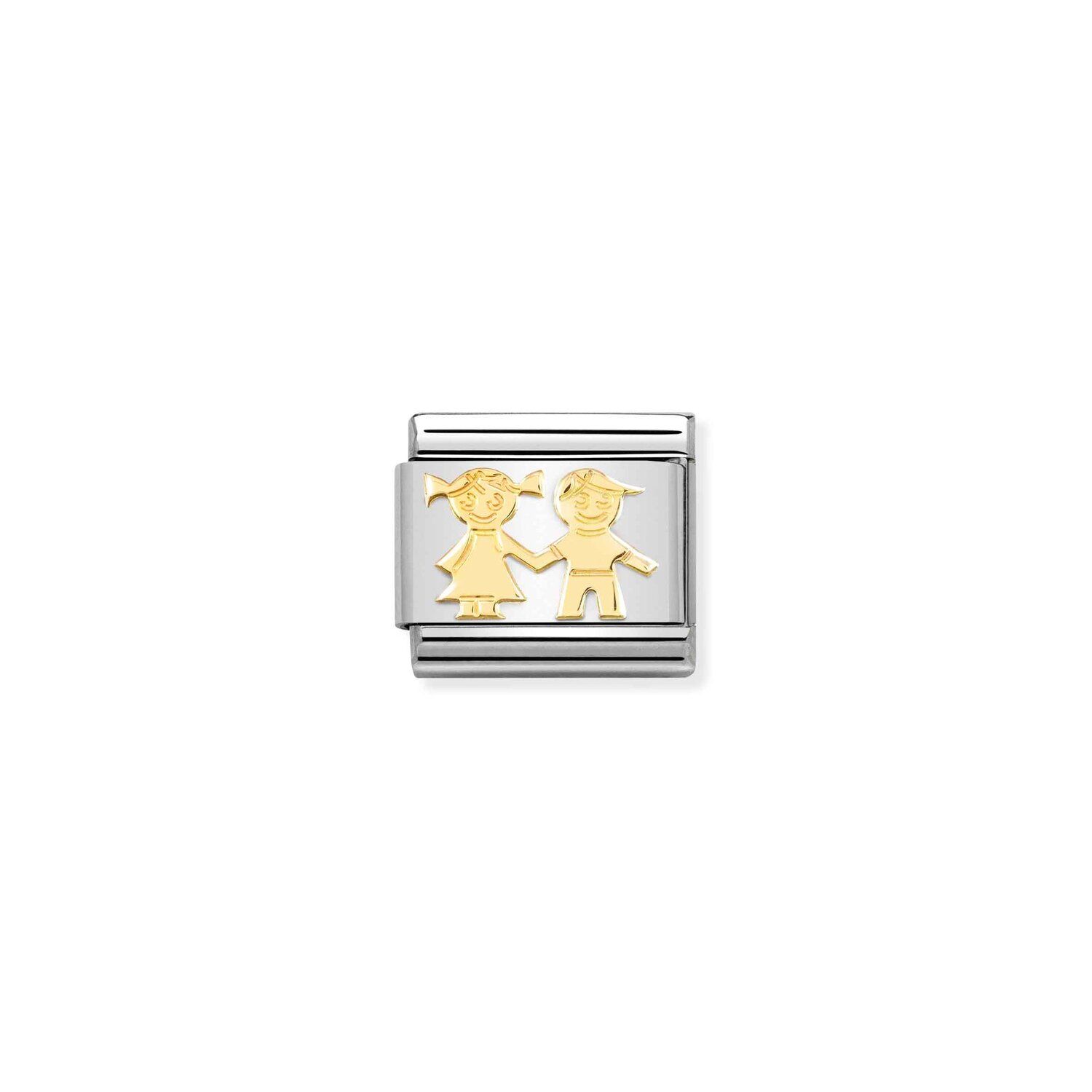 Nomination Sister And Brother Charm S/Steel and 18ct_0