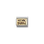 Nomination Happy Birthday Charm S/Steel and 18ct_0