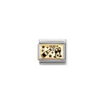 Nomination Champayne Glasses Charm S/Steel and 18ct_0