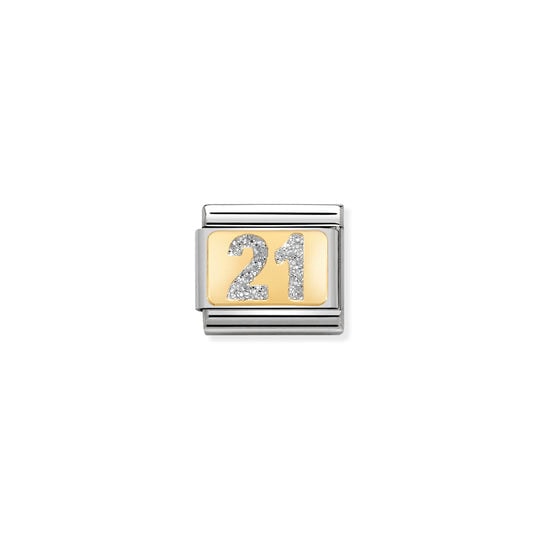 Nomination Glitter 21 Charm S/Steel and 18ct_0