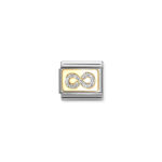 Nomination Glitter Infinity Charm S/Steel and 18ct_0
