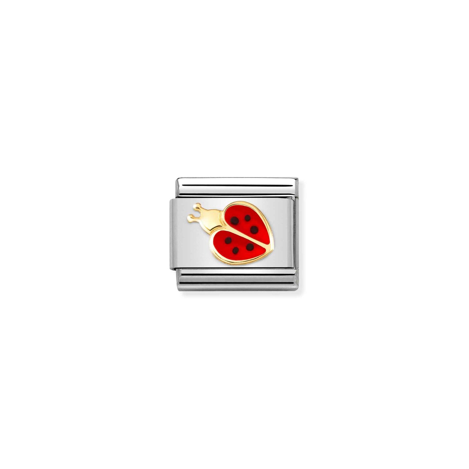 Nomination Red and Balck Ladybird Charm S/Steel and 18ct_0