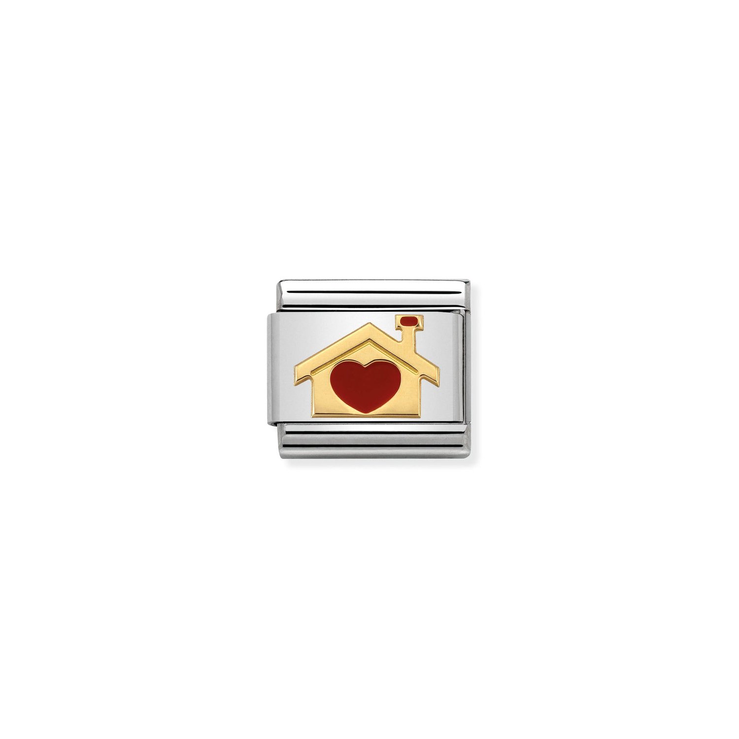 Nomination Home with Heart Charm S/Steel and 18ct_0