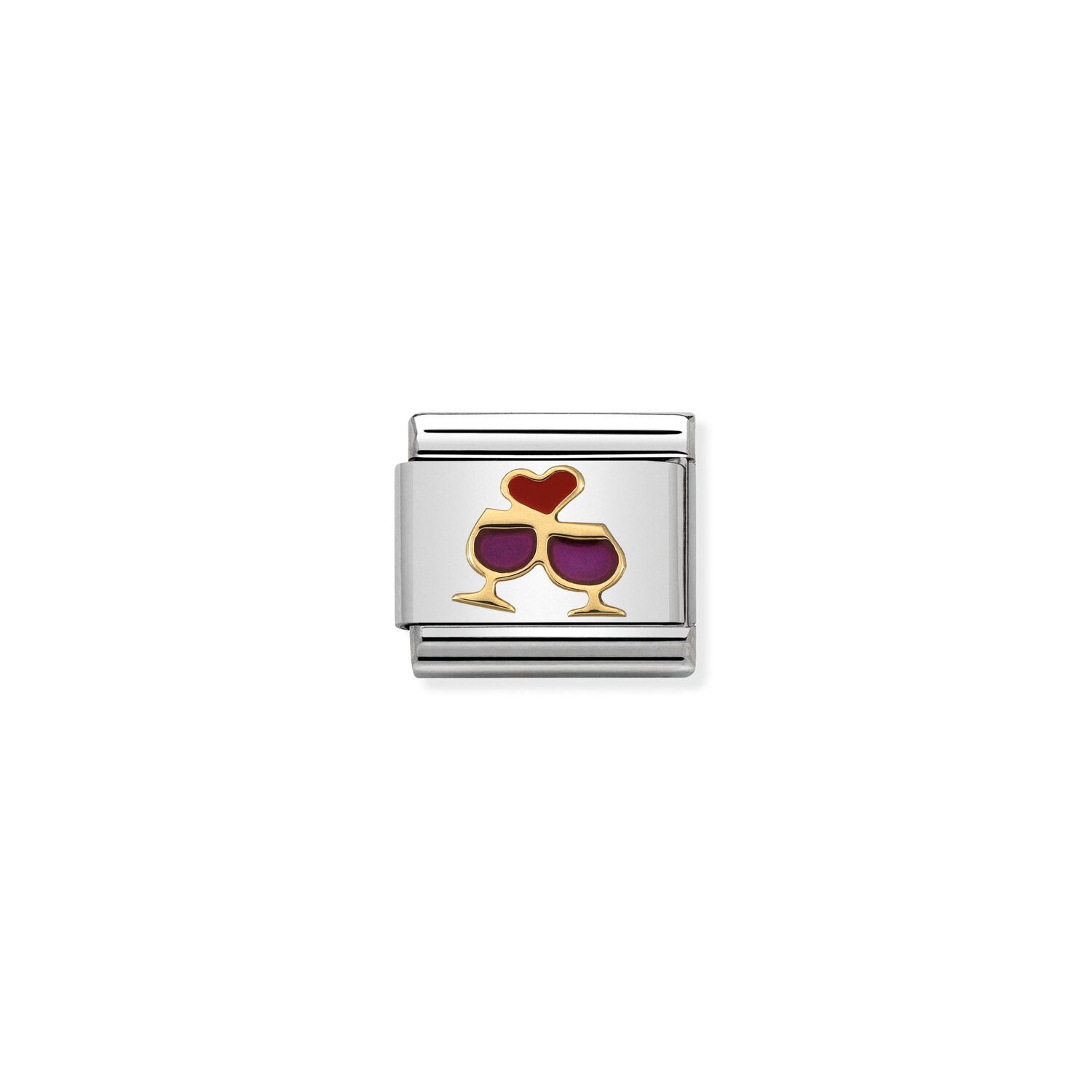 Nomination Glasses with Heart Charm S/Steel and 18ct_0