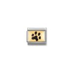 Nomination Paw Print Charm S/Steel and 18ct_0