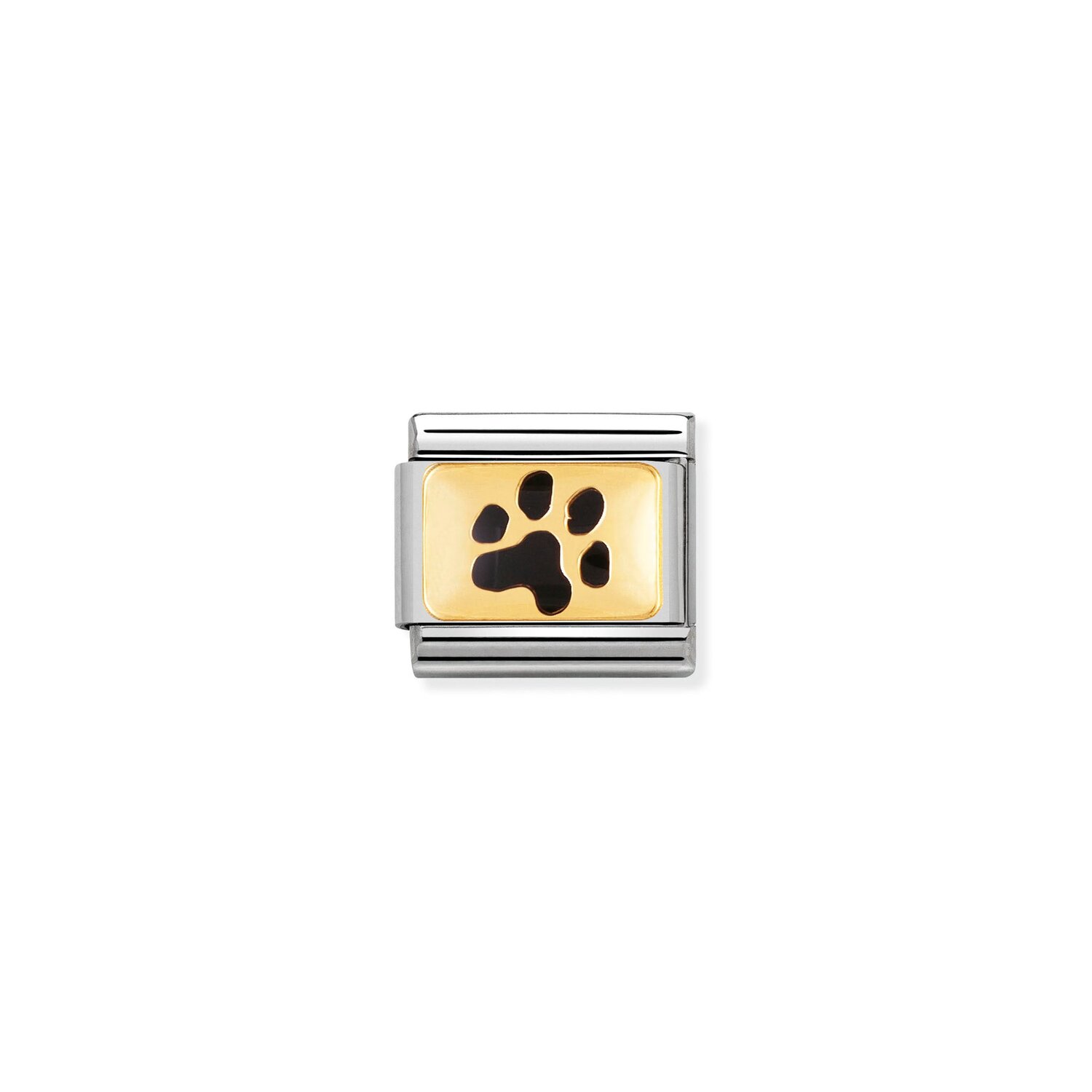 Nomination Paw Print Charm S/Steel and 18ct_0