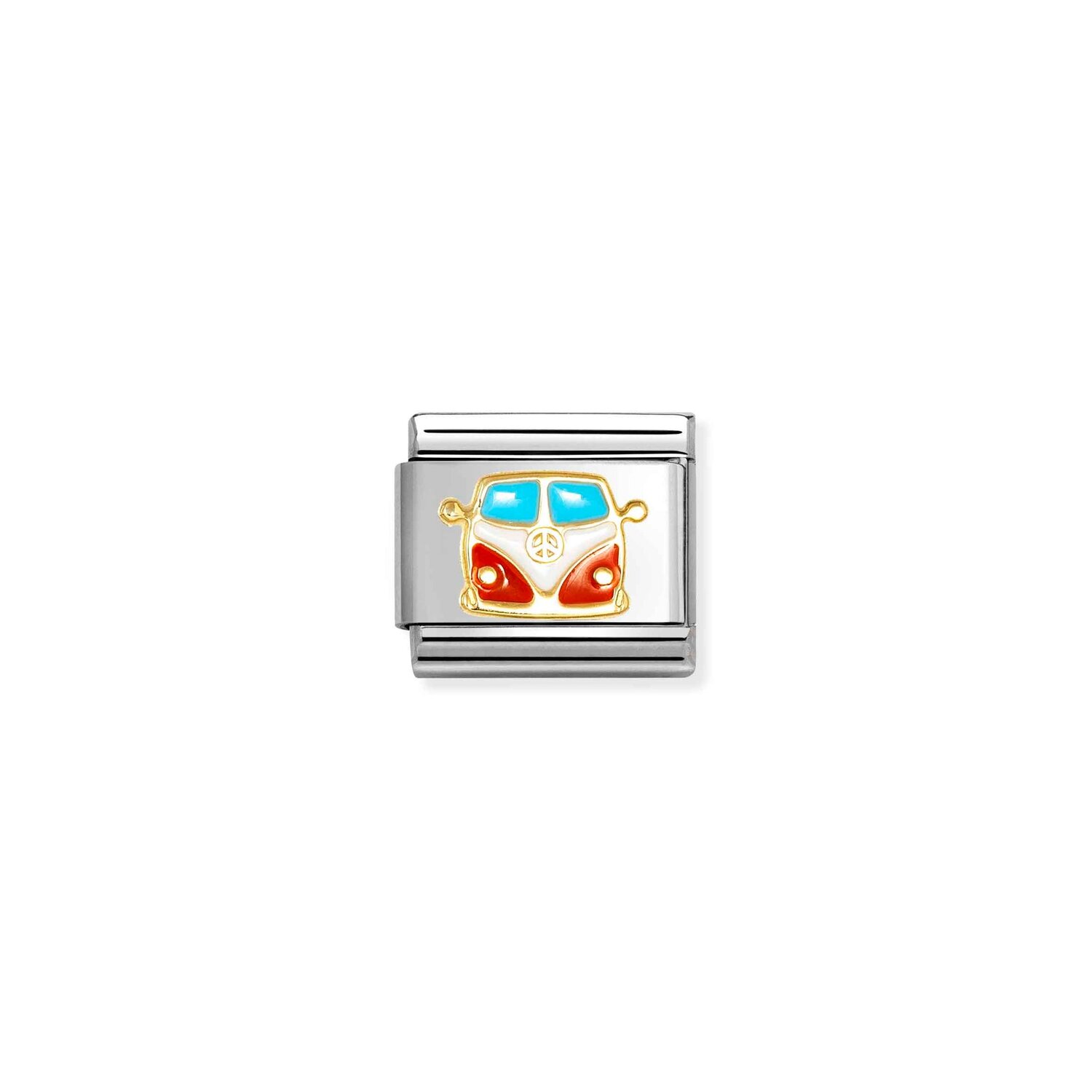 Nomination Van Red/White Charm S/Steel and 18ct_0