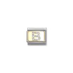 Nomination Letter B Glitter Enamel Charm S/Steel and 18ct_0