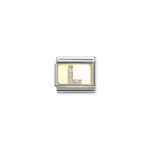 Nomination Letter L Glitter Enamel Charm S/Steel and 18ct_0
