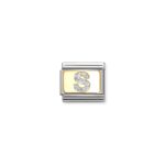 Nomination Letter S Glitter Enamel Charm S/Steel and 18ct_0