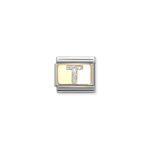 Nomination Letter T Glitter Enamel Charm S/Steel and 18ct_0