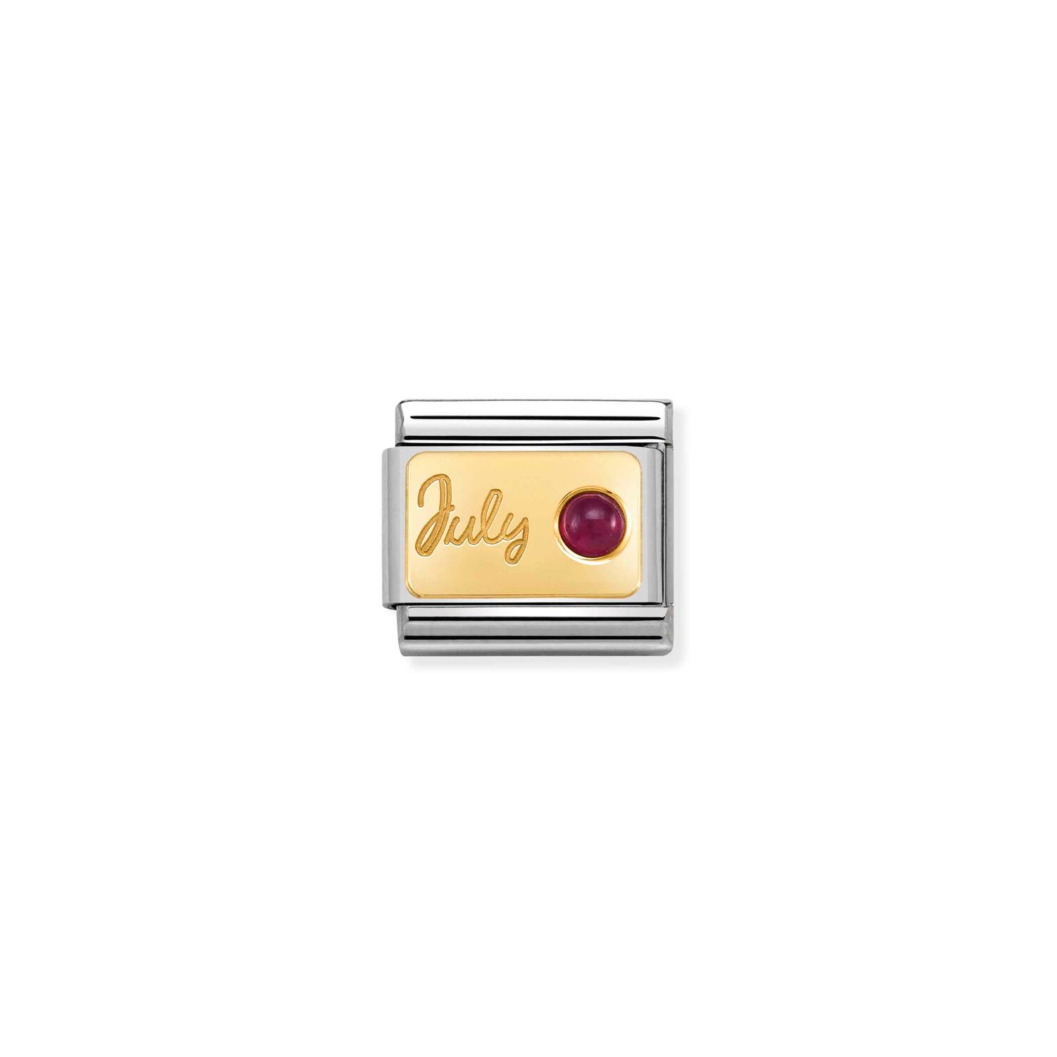 Nomination July Ruby Charm S/Steel and 18ct_0