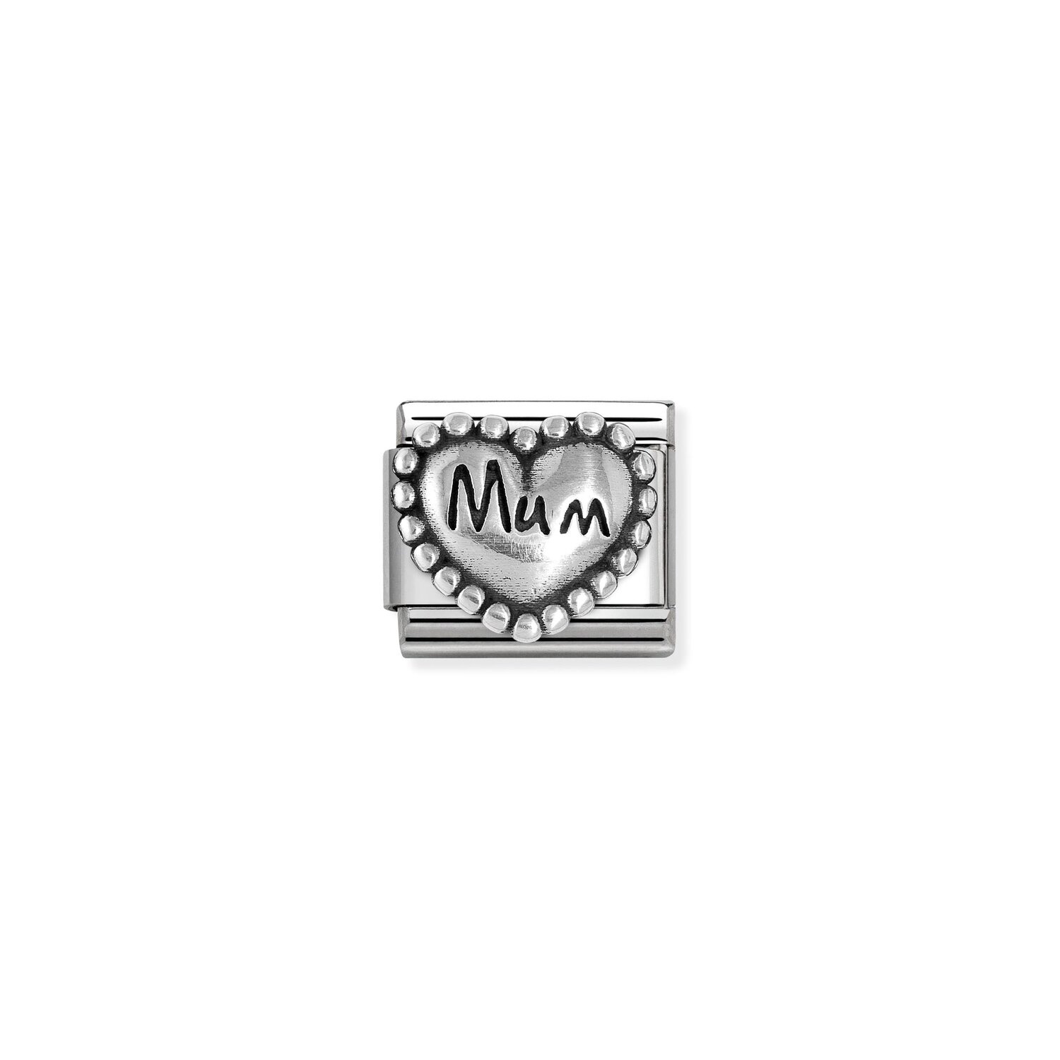 Nomination Heart with Dots Mum Charm Stainless Steel and Sterling Silver_0