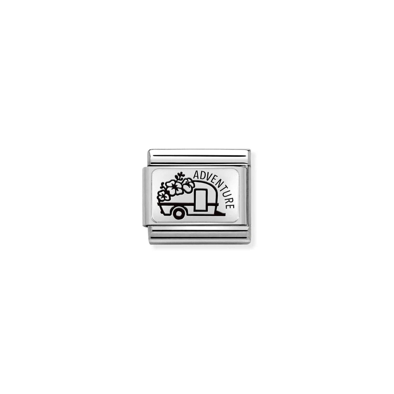 Nomination Caravan Flowers Charm Stainless Steel and Sterling Silver_0