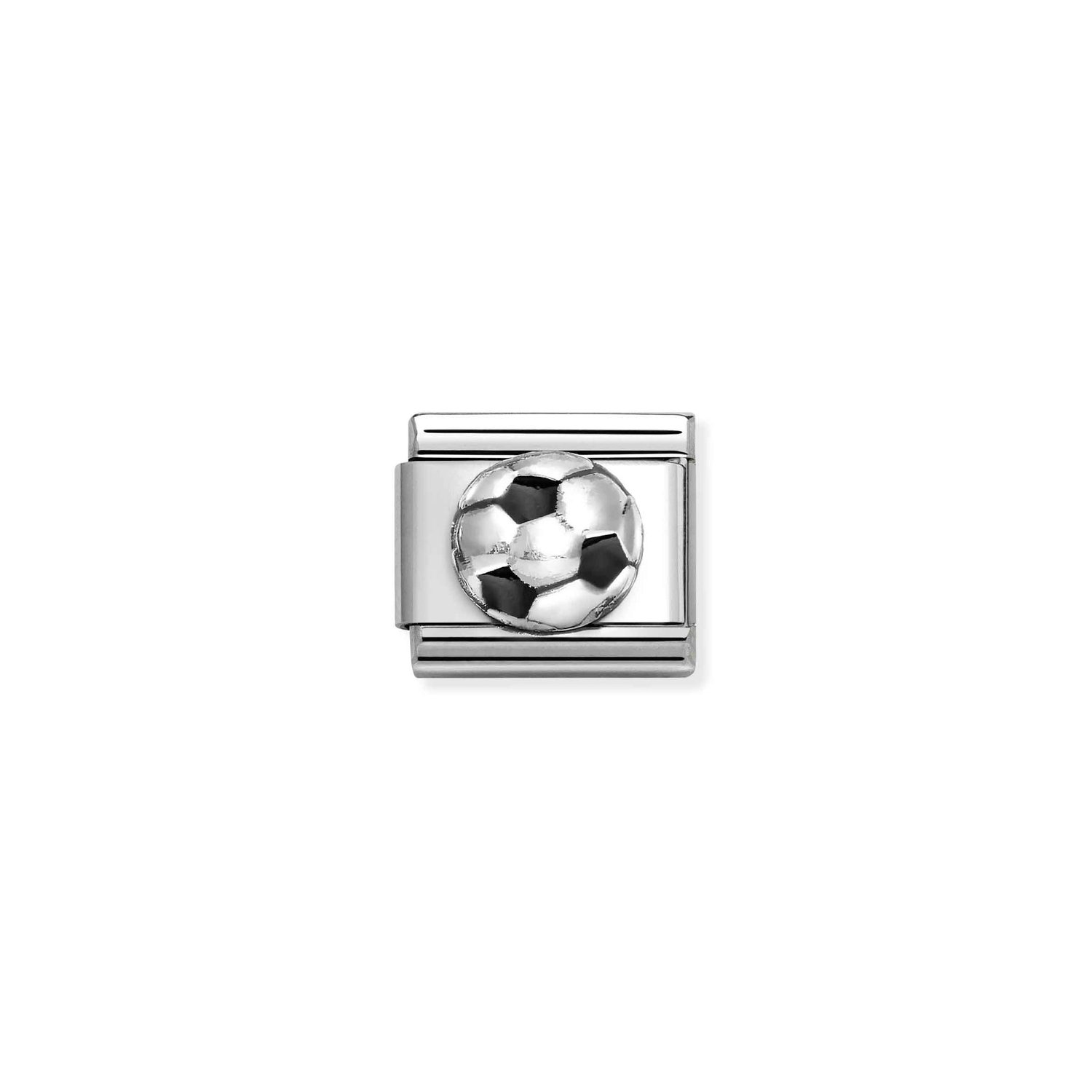 Nomination Soccer Ball Charm Enamel Stainless Steel and Sterling Silver_0