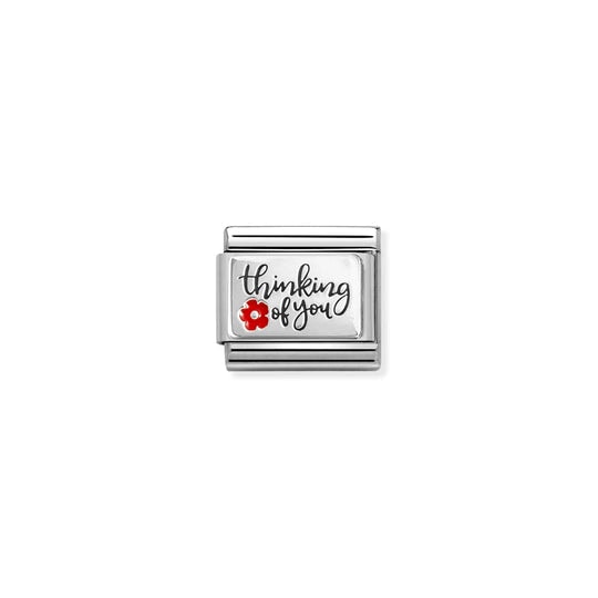 Nomination Thinking of You Charm Stainless Steel and Sterling Silver_0