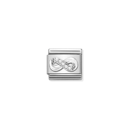 Infinity Charm with CZ S/Steel and Silver_0