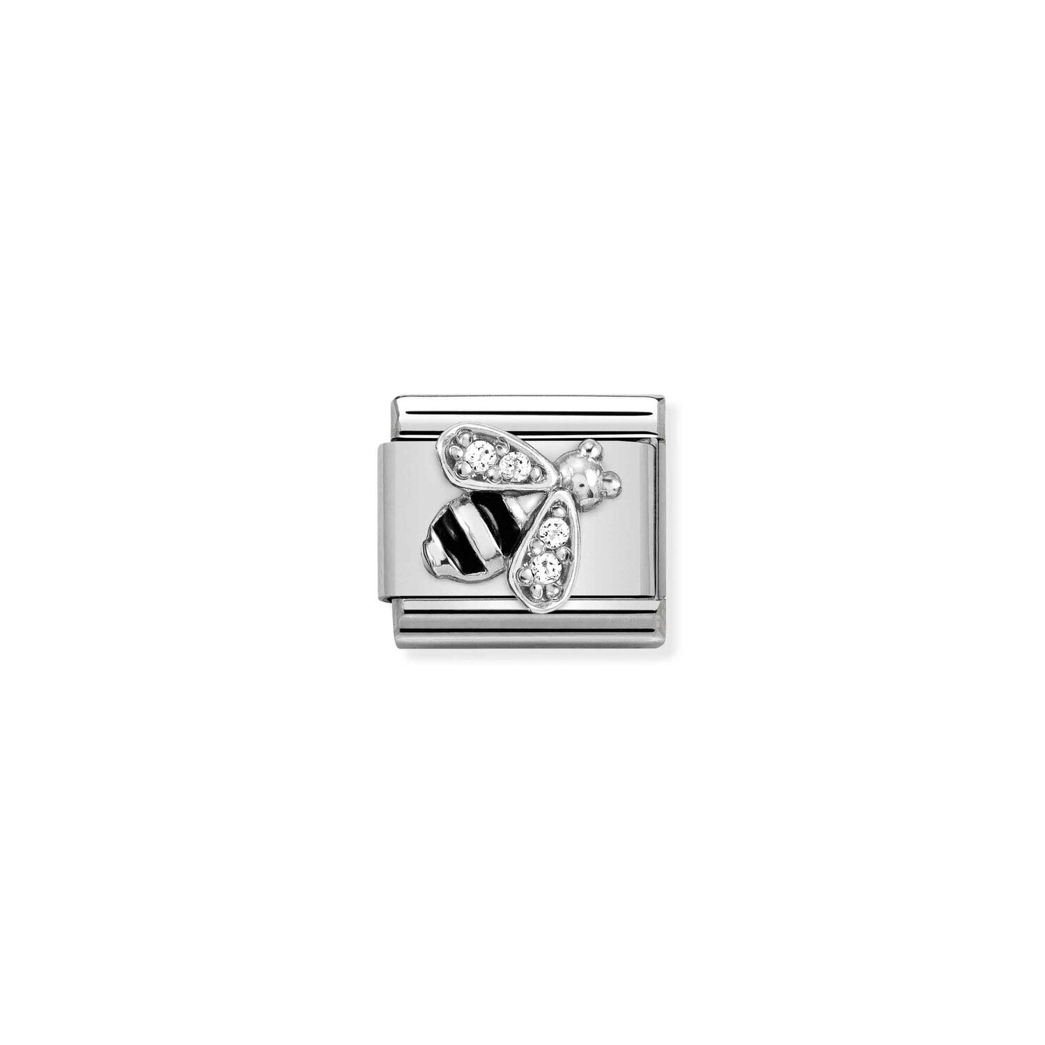 Bee CZ Charm S/Steel and Silver_0