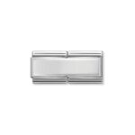 Smooth Plate Charm S/Steel and Silver_0