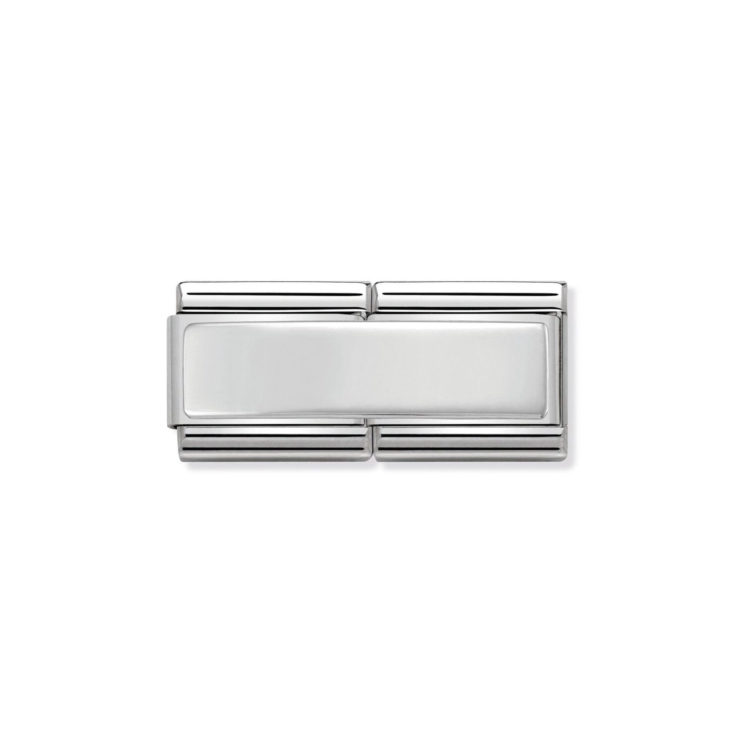 Smooth Plate Charm S/Steel and Silver_0