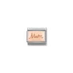Mum Plate Charm S/Steel and Rose Gold_0
