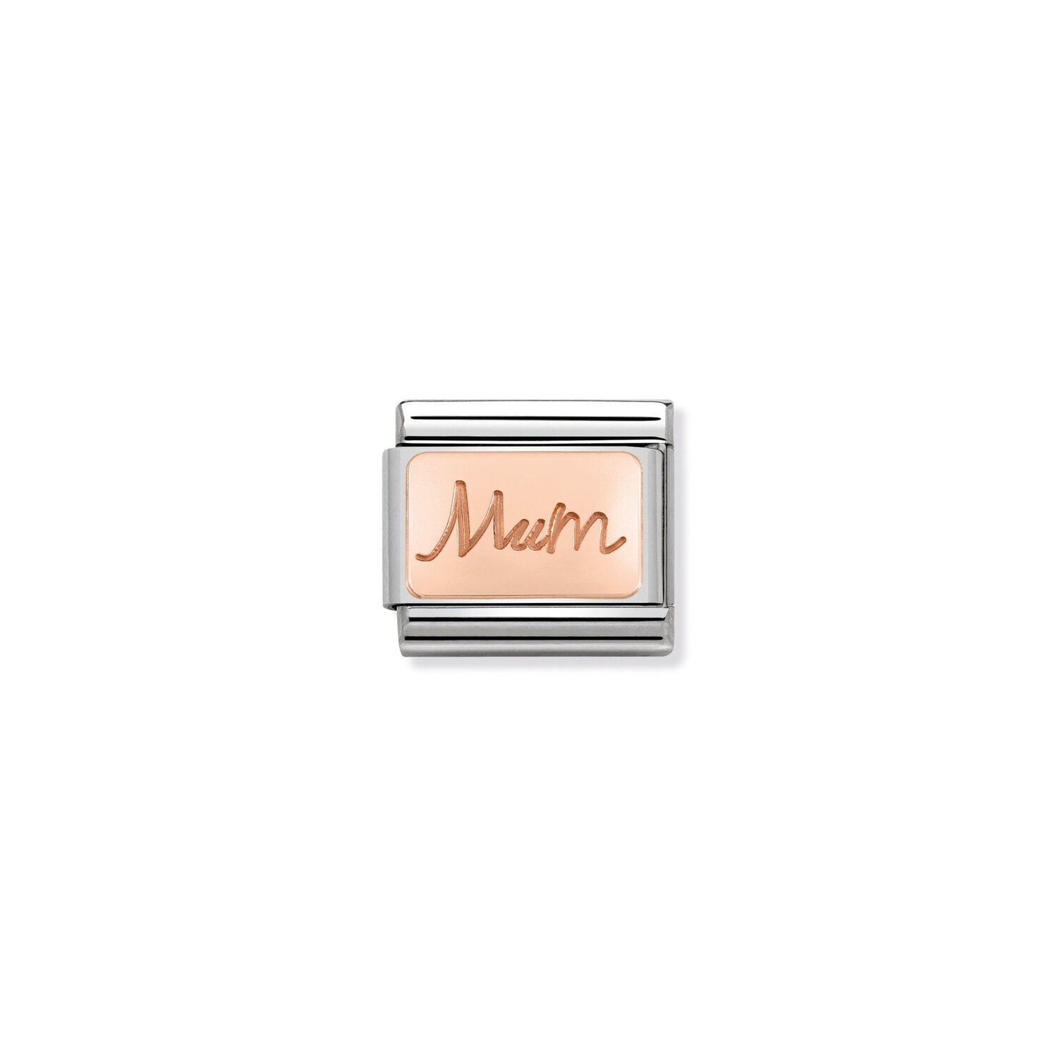 Mum Plate Charm S/Steel and Rose Gold_0