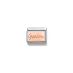 Grandma Plate Charm S/Steel and Rose Gold_0