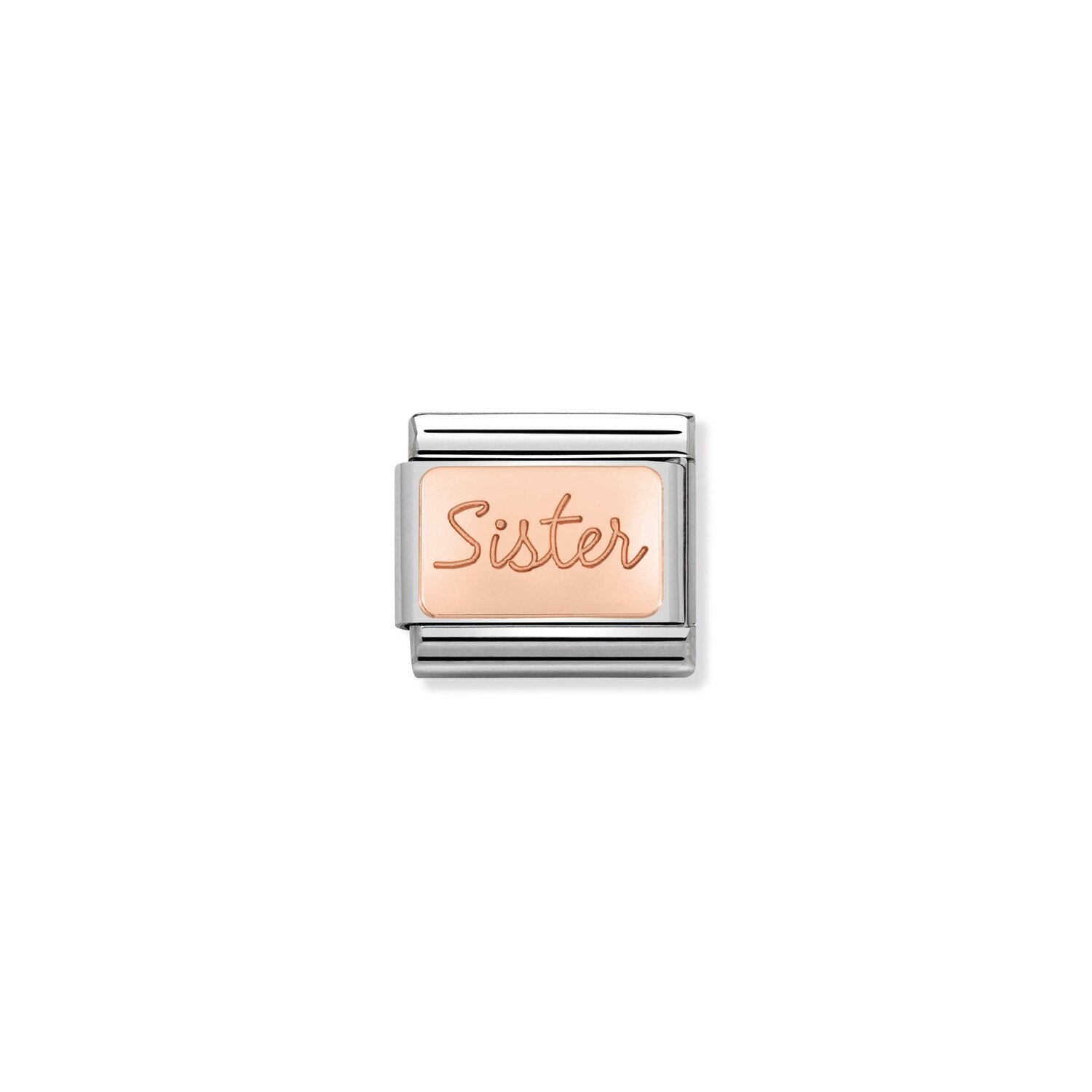 Sister Plate Charm S/Steel and Rose Gold_0
