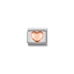 Raised Heart Charm S/Steel and Silver_0