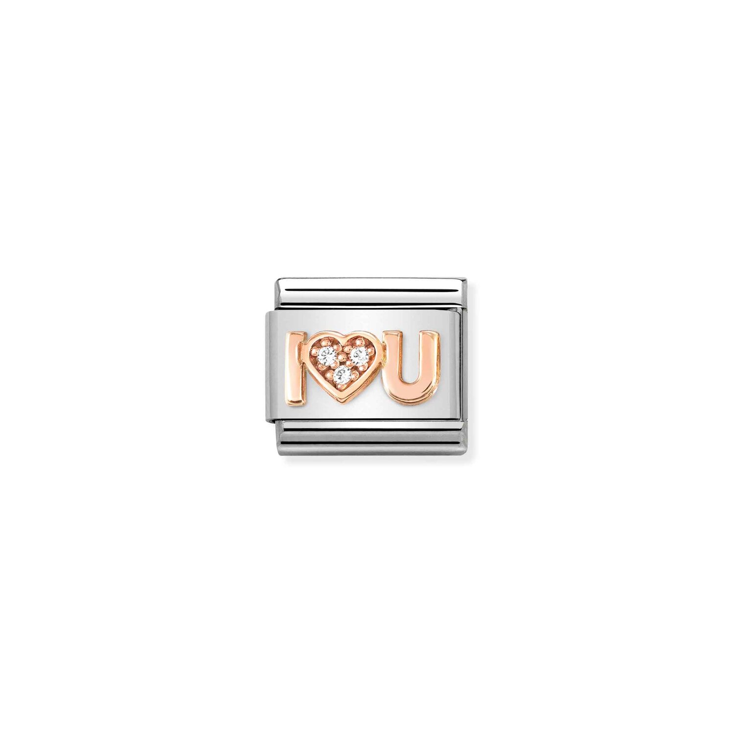 I Heart You Charm S/Steel and Rose Gold_0