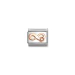 Nomination Infinity White Charm S/Steel and 9ct Rose Gold_0