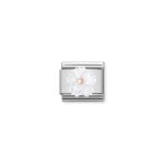 Nomination Flower In White Mother Of Pearl Charm S/Steel And 9ct Rose Gold_0