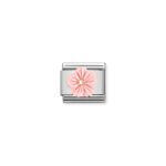 Stainless Steel Composable Charm Coral Rose Flower in 9ct Rose Gold_0