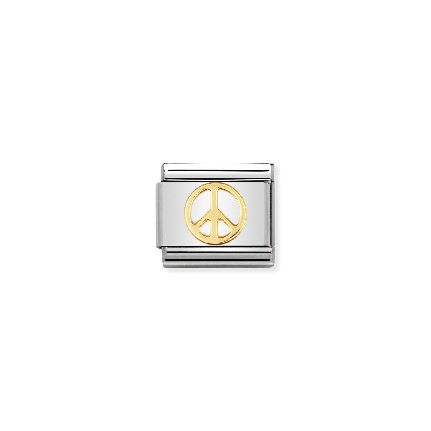 Peace Charm S/Steel and 18ct_0
