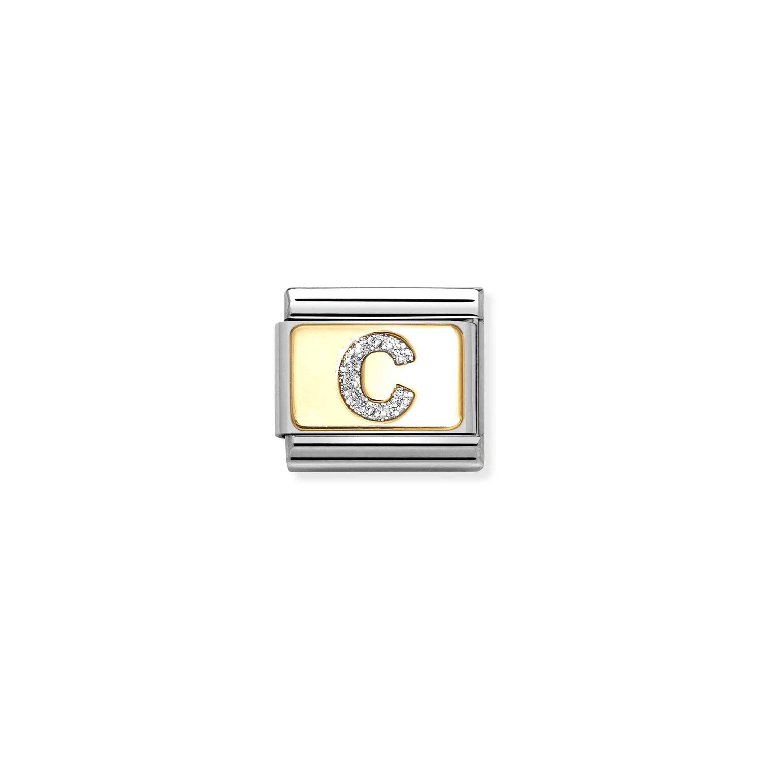 Glitter C Charm S/Steel and 18ct_0