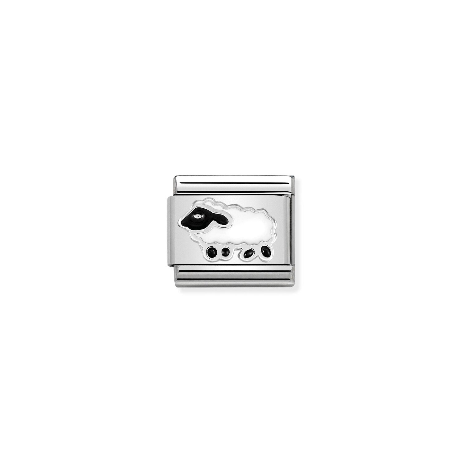 Enamel Sheep Charm S/Steel and Silver_0